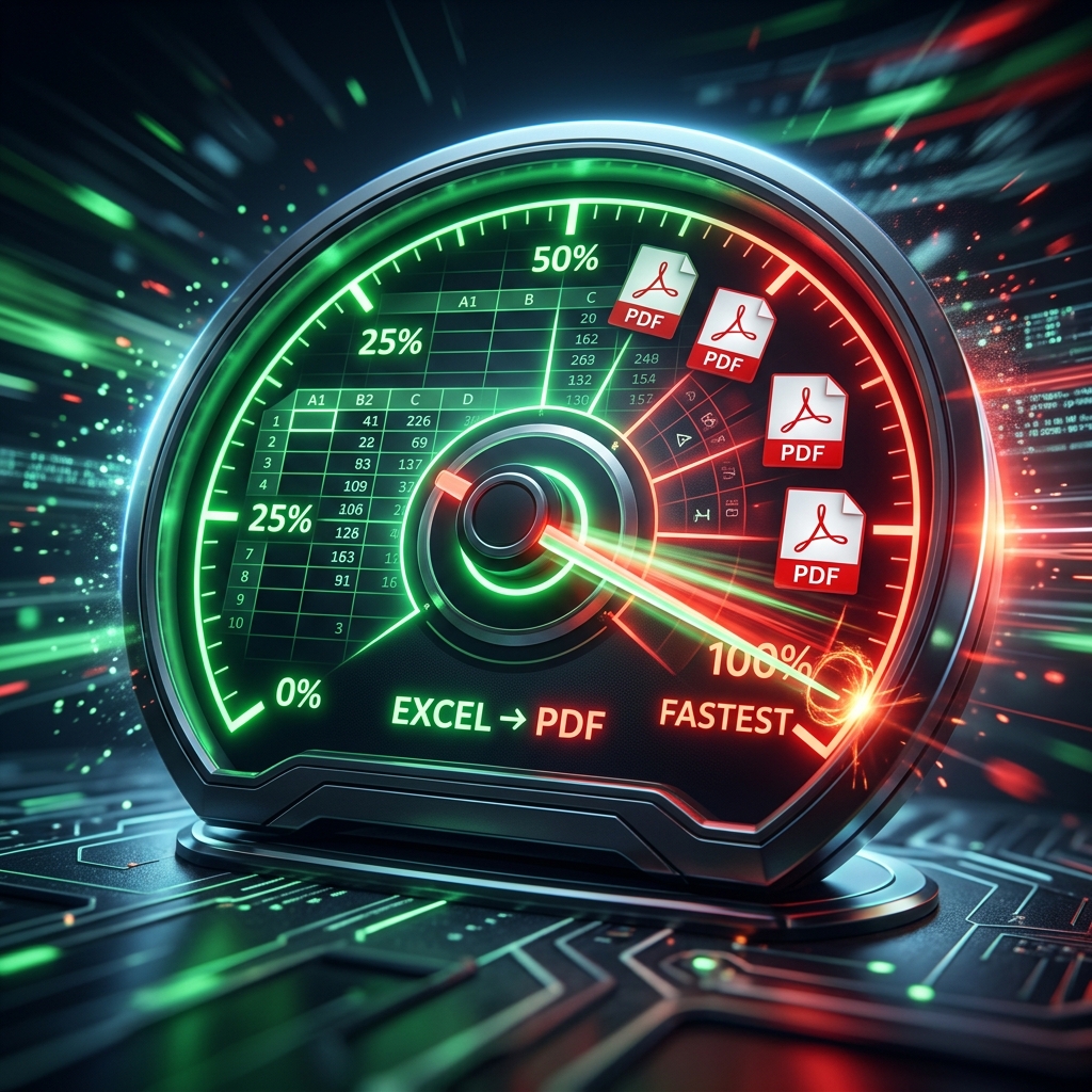 Fastest Excel to PDF Converter Speedometer