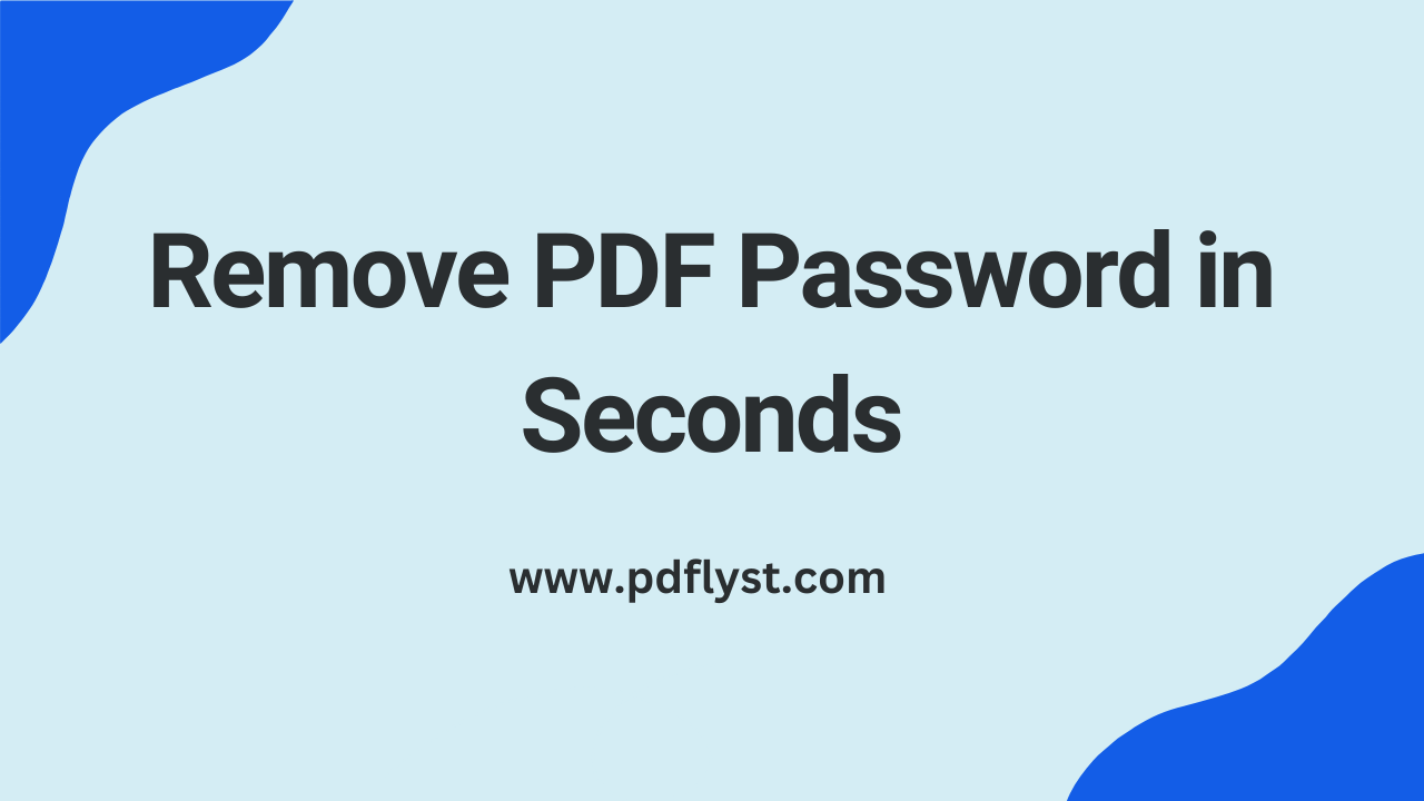 how to remove password from pdf